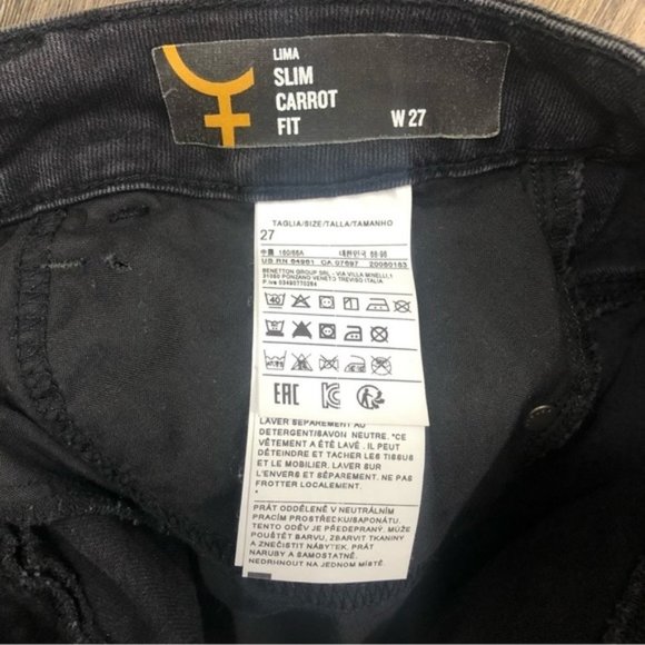 Sisley Lima Slip Carrot Fit Distressed Jeans - Picture 3 of 10